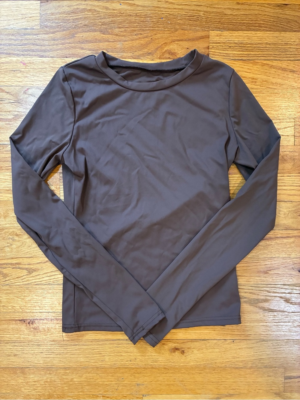 Women's Long Sleeve Dri-Fit Crew Neck Top - Brown